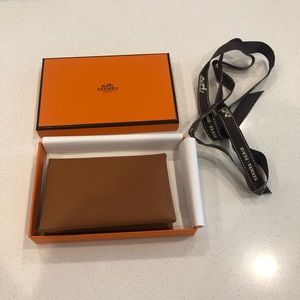 Authentic Hermes Calvi Card Holder